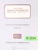 Krohn-Hite-Krohn-Hite 6500A, 342 to 5 mhz, Digital Phasemeter Operations and Maintenance Manual 1983-6500A-01